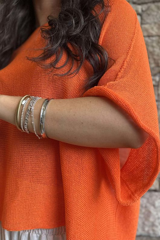 Conrad Box Cotton Knit Aperol